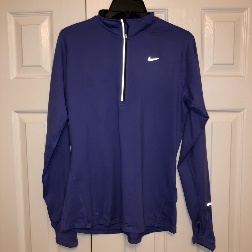 Nike Running Purple Dri-Fit 3/4 Zip Running Jacket